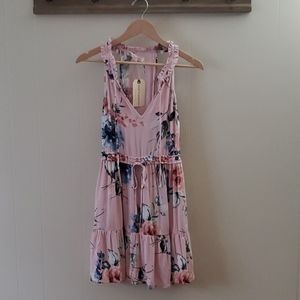 Band of Gypsies Floral Cinched Waist Dress
